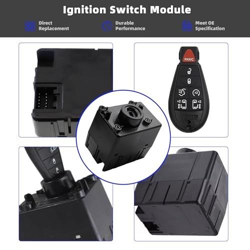 Ignition Switch Module Kit with 2 Keys - Compatible with 2008-2010 68210150AB