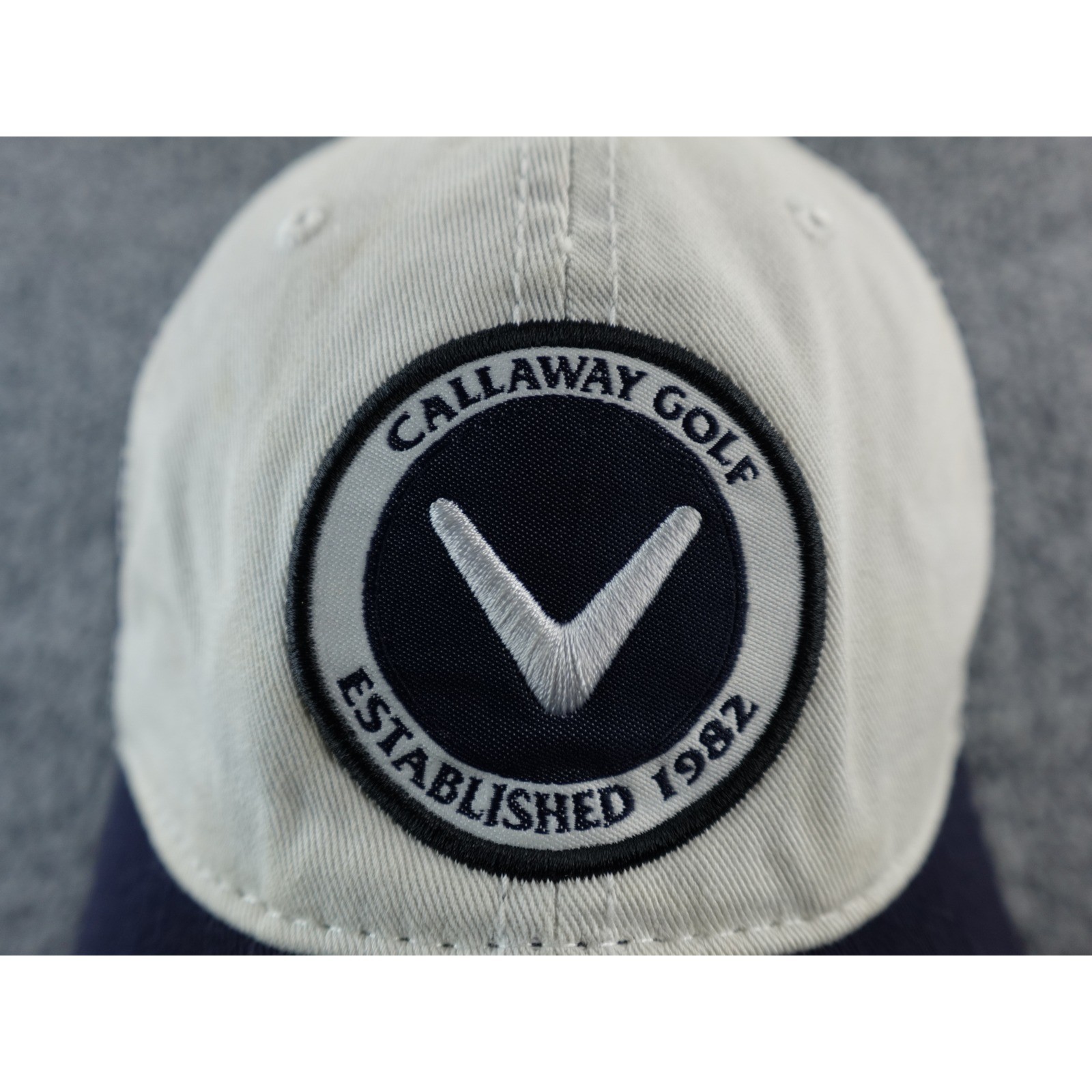 Callaway Golf Established 1982 Baseball Cap Hat White Navy Adjustable Men
