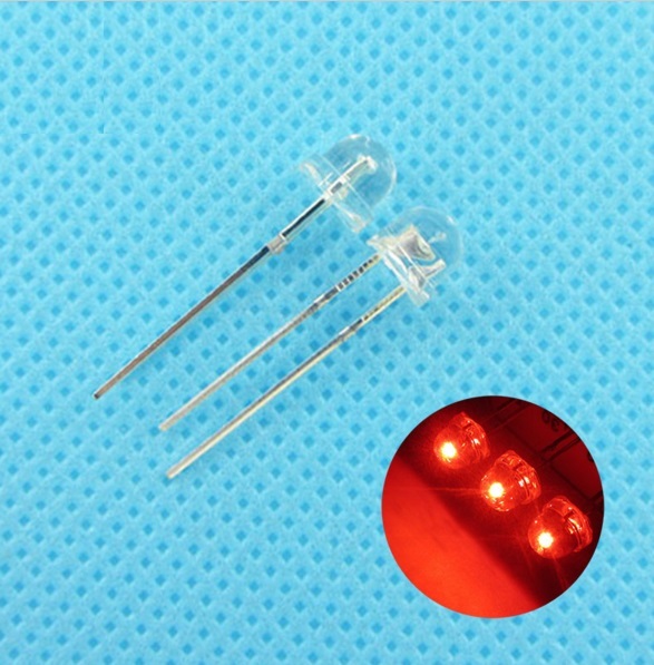 100pcs F5 5mm RED Straw Hat Superbright LED Light LED lamp NEW