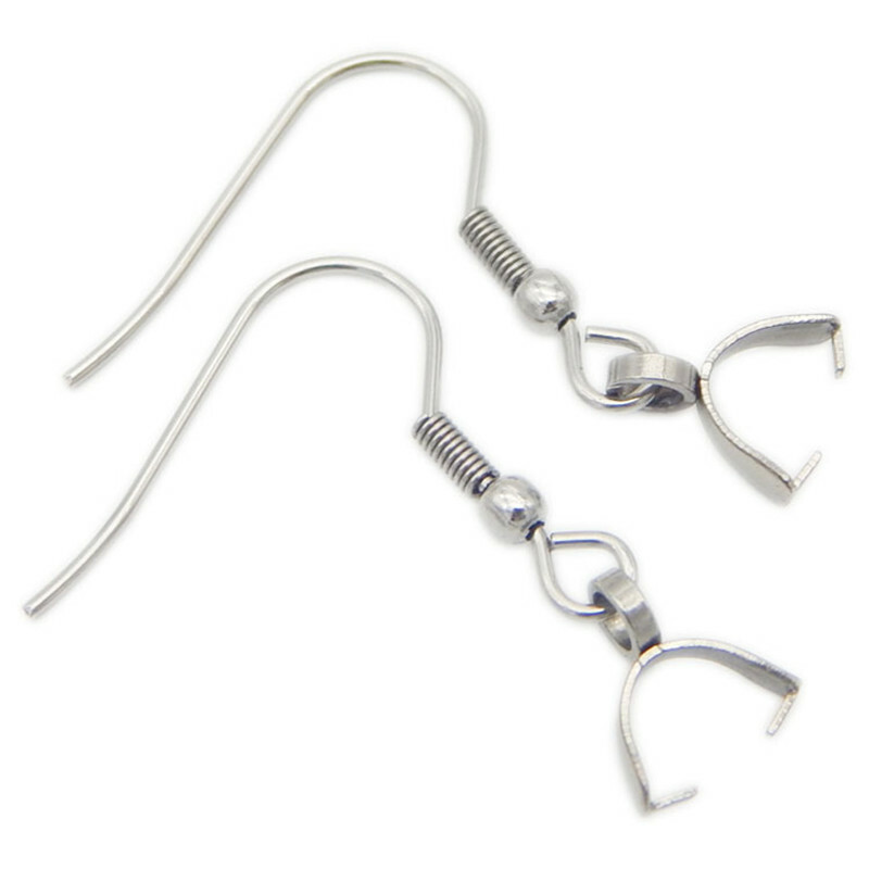 Wholesale Earrings clasps Stainless Steel Eearrings Hook Settings DIY Findings