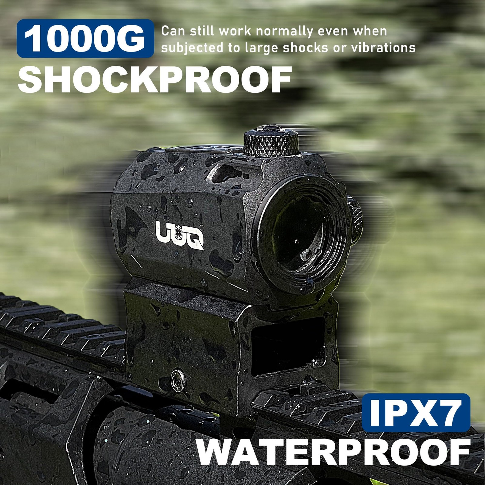 UUQ Prince7 Compact Red Dot Sight, Motion Awake 2 MOA COMPACT, BLACK