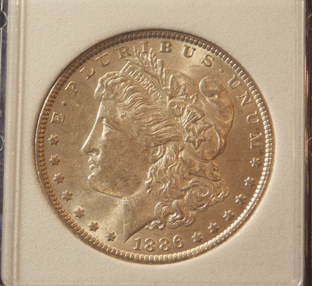 1886-P MORGAN SILVER DOLLAR *WHITE* 90% SILVER