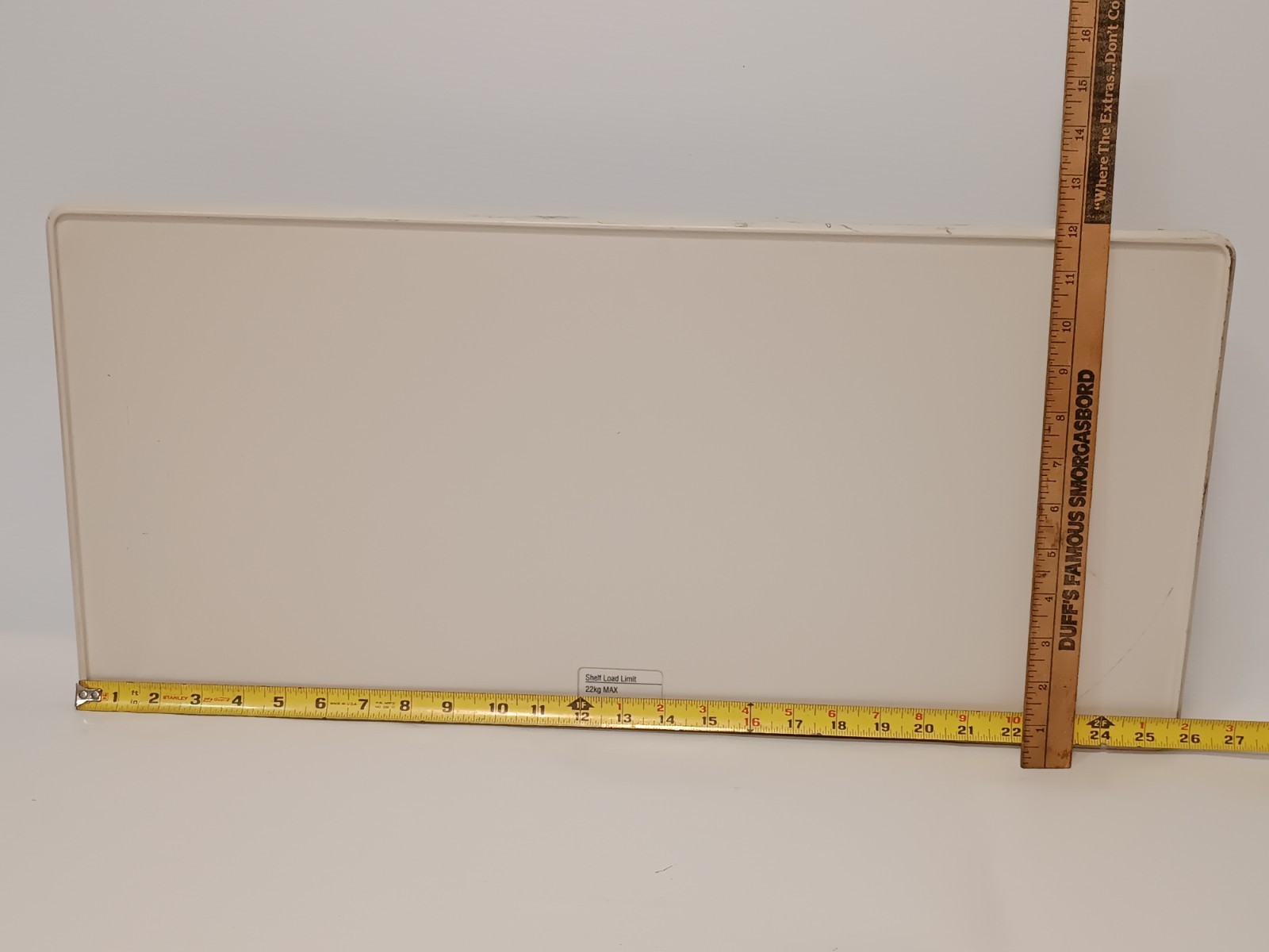 Medical Storage Shelf Component Metal Eggshell Off-White, 22kg Max Load, 26"x12"