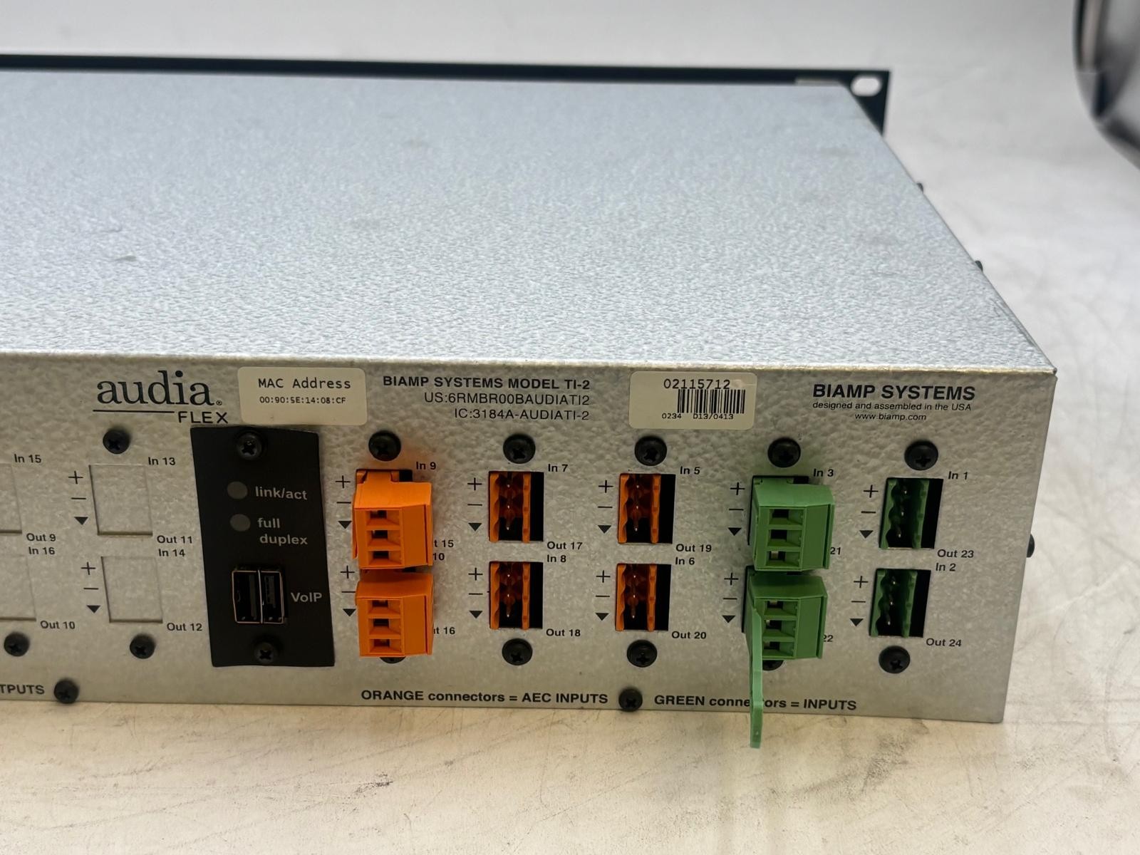 BIAMP Systems Model TI-2 Audia Flex Digital Sound Processor