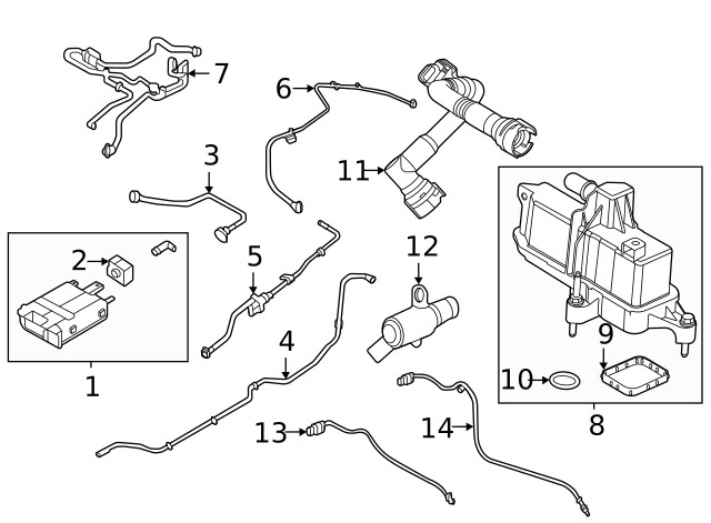 Genuine Ford Oxygen Sensor LX6Z-9G444-P