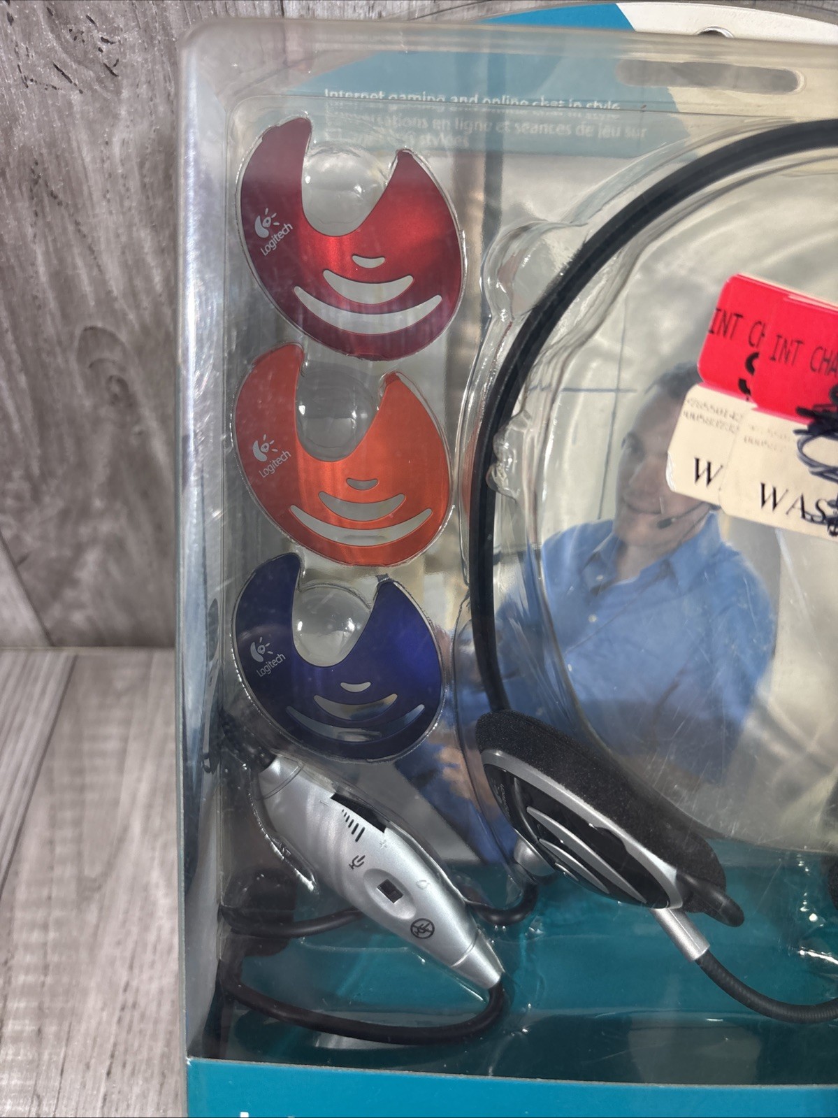 NEW Logitech Internet Chat Headset Behind the Head Multicolored Computer SEALED