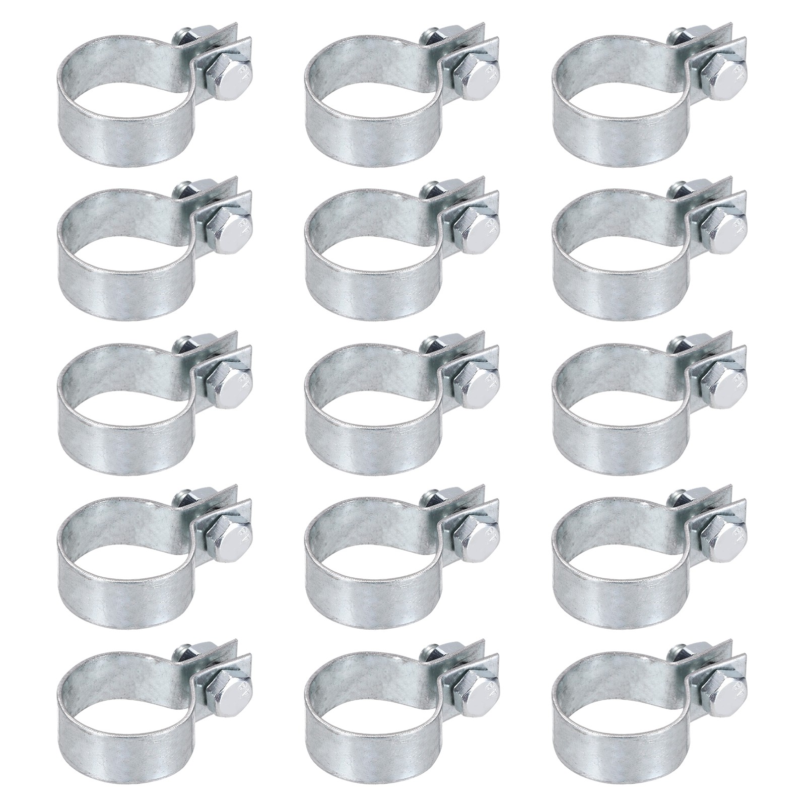 15 Fastening Strips, Galvanized Steel Chain Strips for Poles 1-11/32"