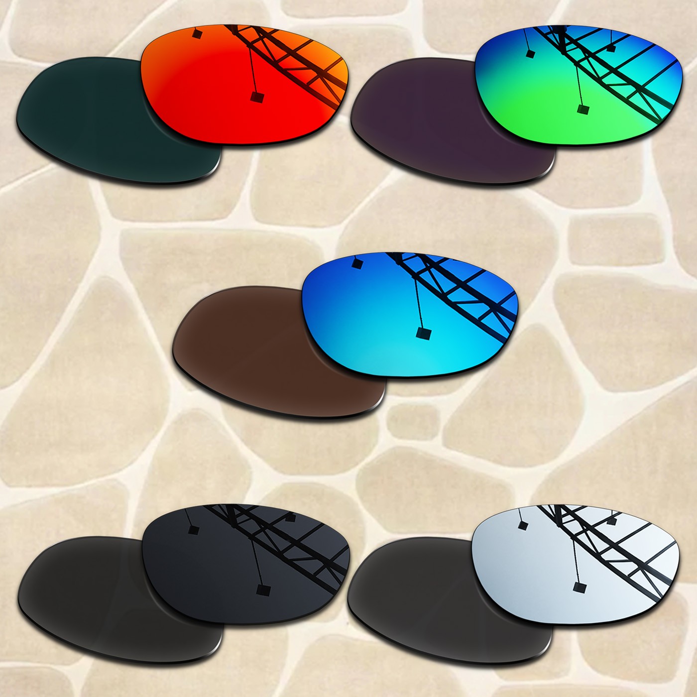 Anti-Scratch Polarized Replacement Lenses for Ray-Ban RB4115 57mm Sunglasses