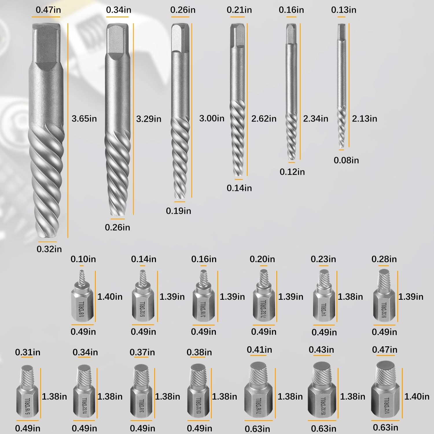35pcs Master Screw Extractor & Left Hand Drill Bit & Guide Set Bolt Stud Remover