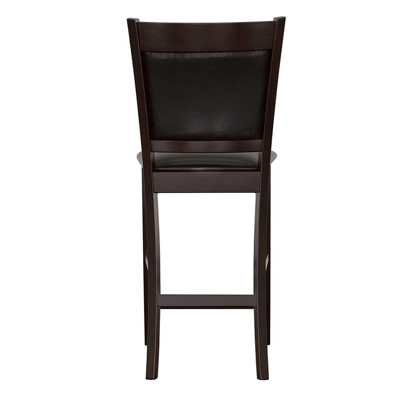 Black and Espresso Upholstered Counter Height Stools