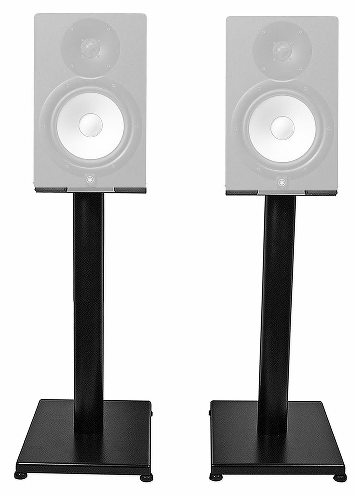 Rockville 21” Black Steel Studio Monitor Speaker Stands For Yamaha HS8 Monitors