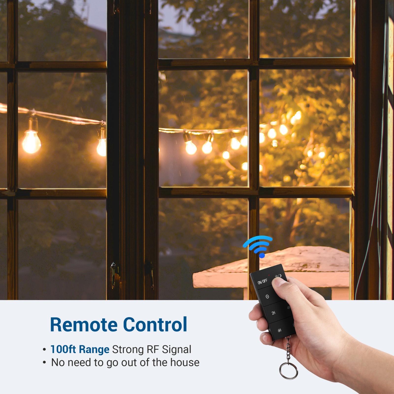 DEWENWILS Outdoor Dimmer with Timer Function Dusk to Dawn Remote Dimmer Switch