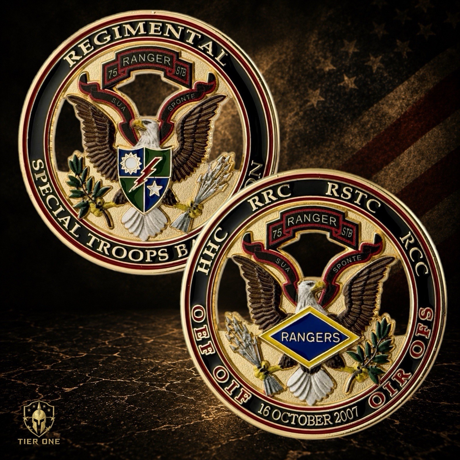 75th Ranger Regiment RSTB Challenge Coin Regimental Special Troops Battalion