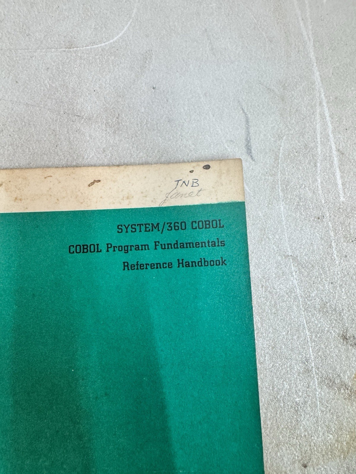 IBM System/360 COBOL Program Fundamentals Reference Handbook Vintage Manual