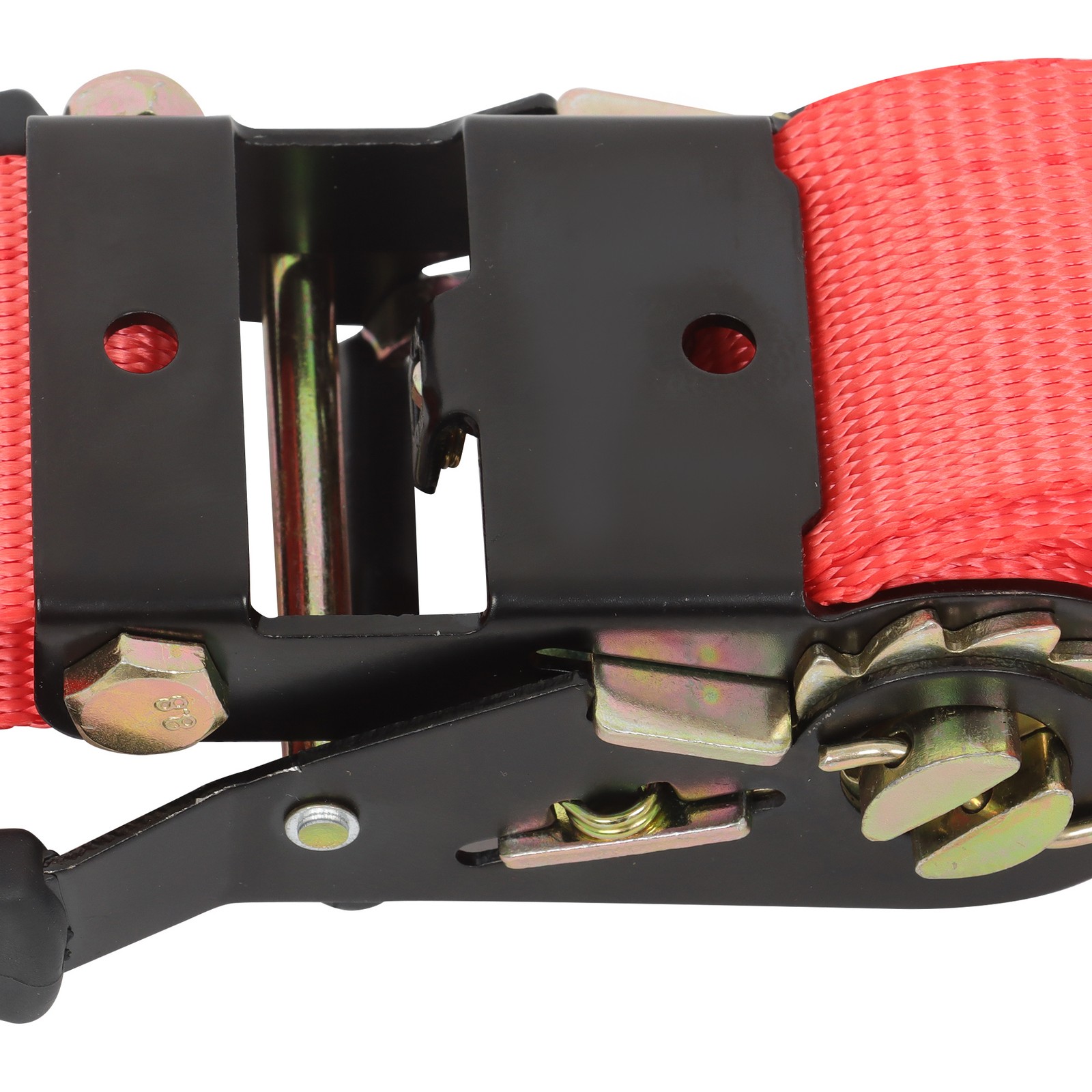 Labwork Wheel Chock Tie Down Kit Tire Ratchet Straps Wheel Chocks Red For ATV