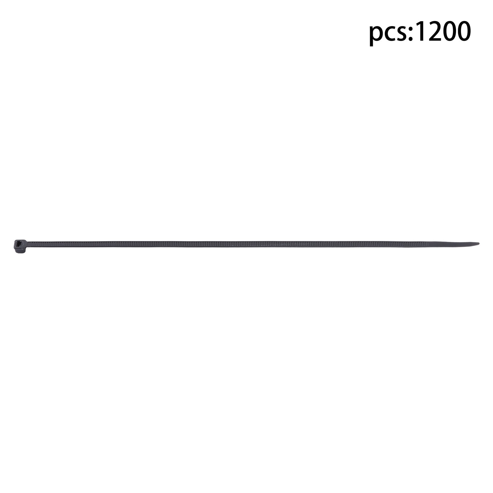 1200 Pcs 12 Inch Cable Ties 70lb Strength Black Self-Locking Cable Ties 0.24in