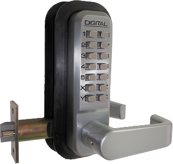 LOCKEY USA 2835-DC-SC-238 Double Sided Keyless Lever Lock 2-3/8" Latch