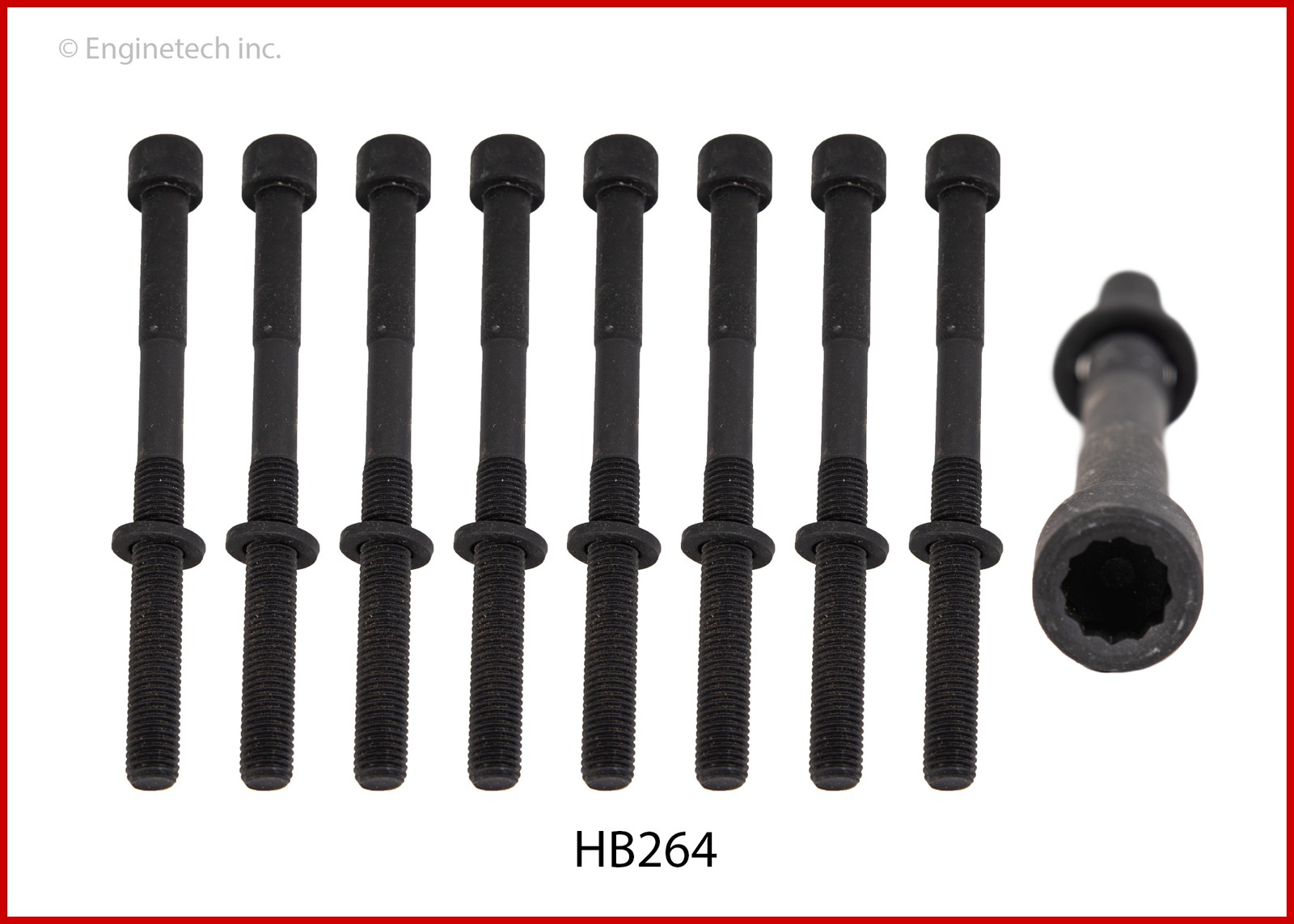 Enginetech HB264 Engine Head Bolt Set for Lexus and Toyota 2012 Models