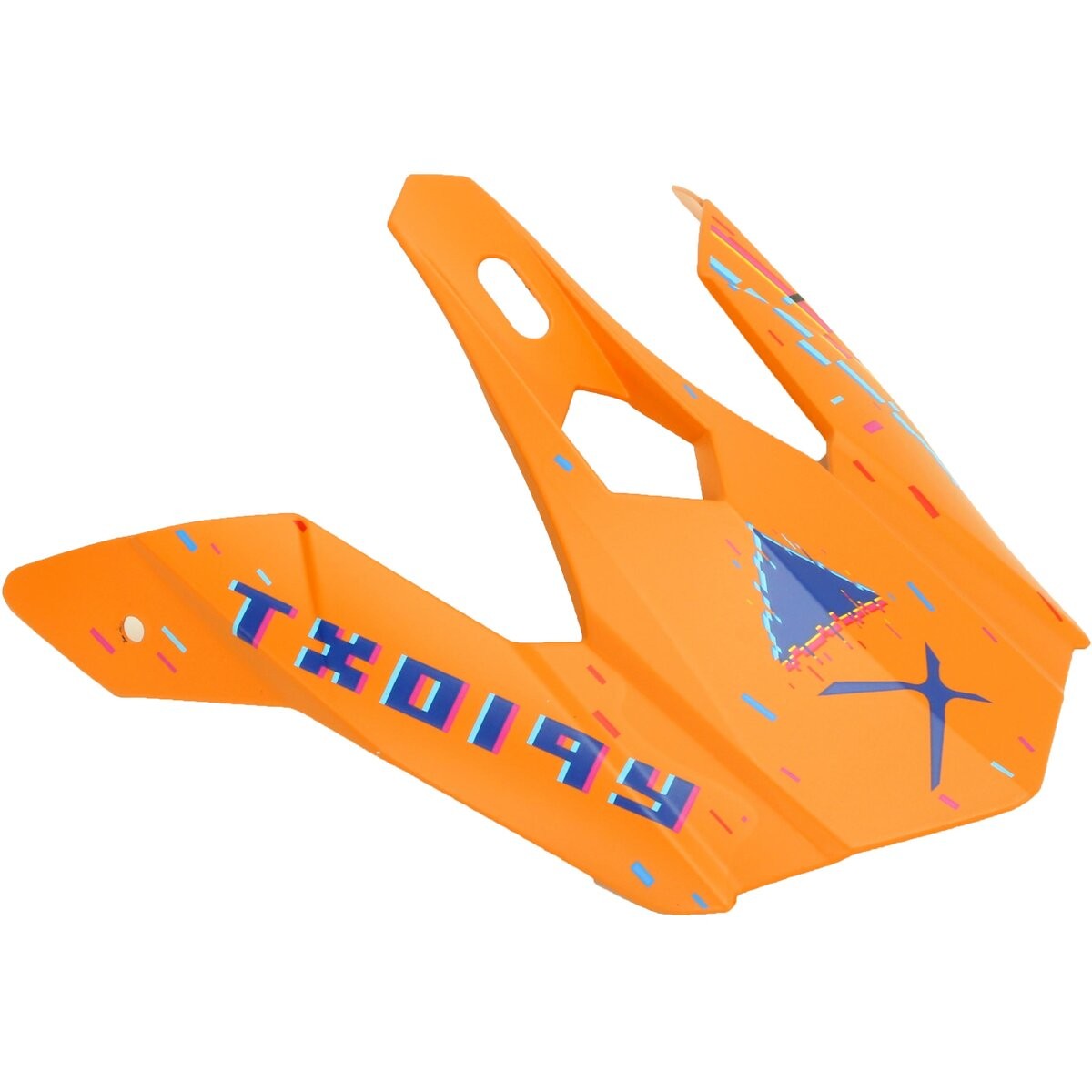CKX Matte Orange/Blue Replacement Peak For TX019Y Error Helmet 501198