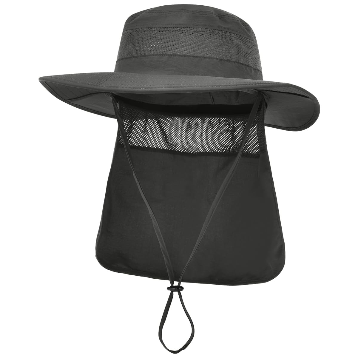 Sombrero de sol plegable para hombre y mujer con solapa para el cuello plegable