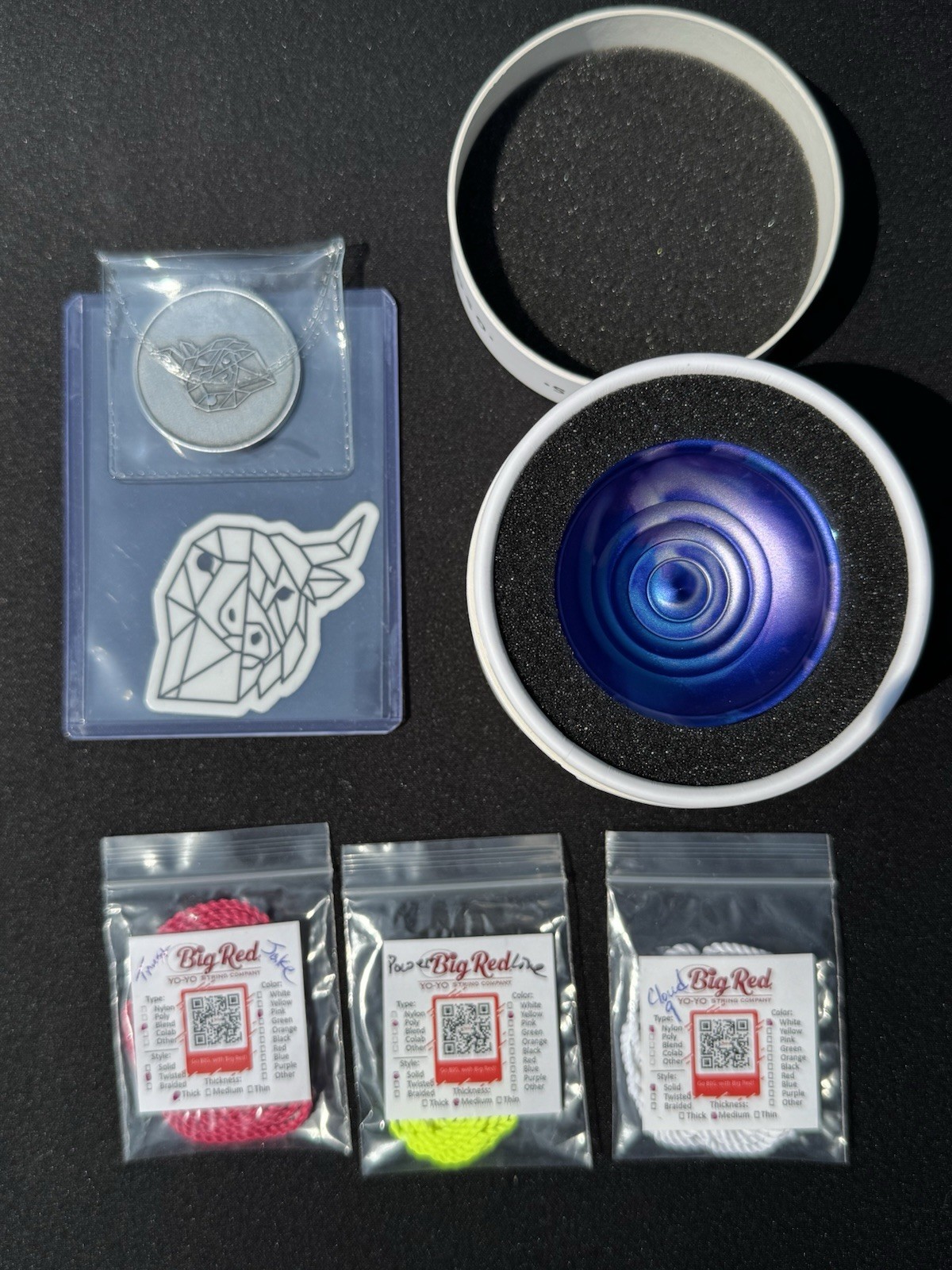 G Squared Yoyos - Allegiance - Pac Storm colorway - New - Unthrown - With Coin