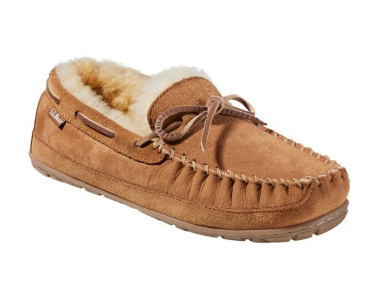 NEW! L.L.Bean Men's Wicked Good Moccasins, Brown