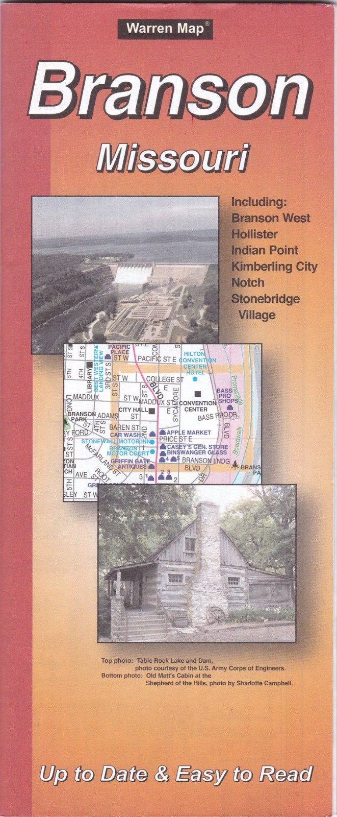 Branson Missouri Paper Folding Map