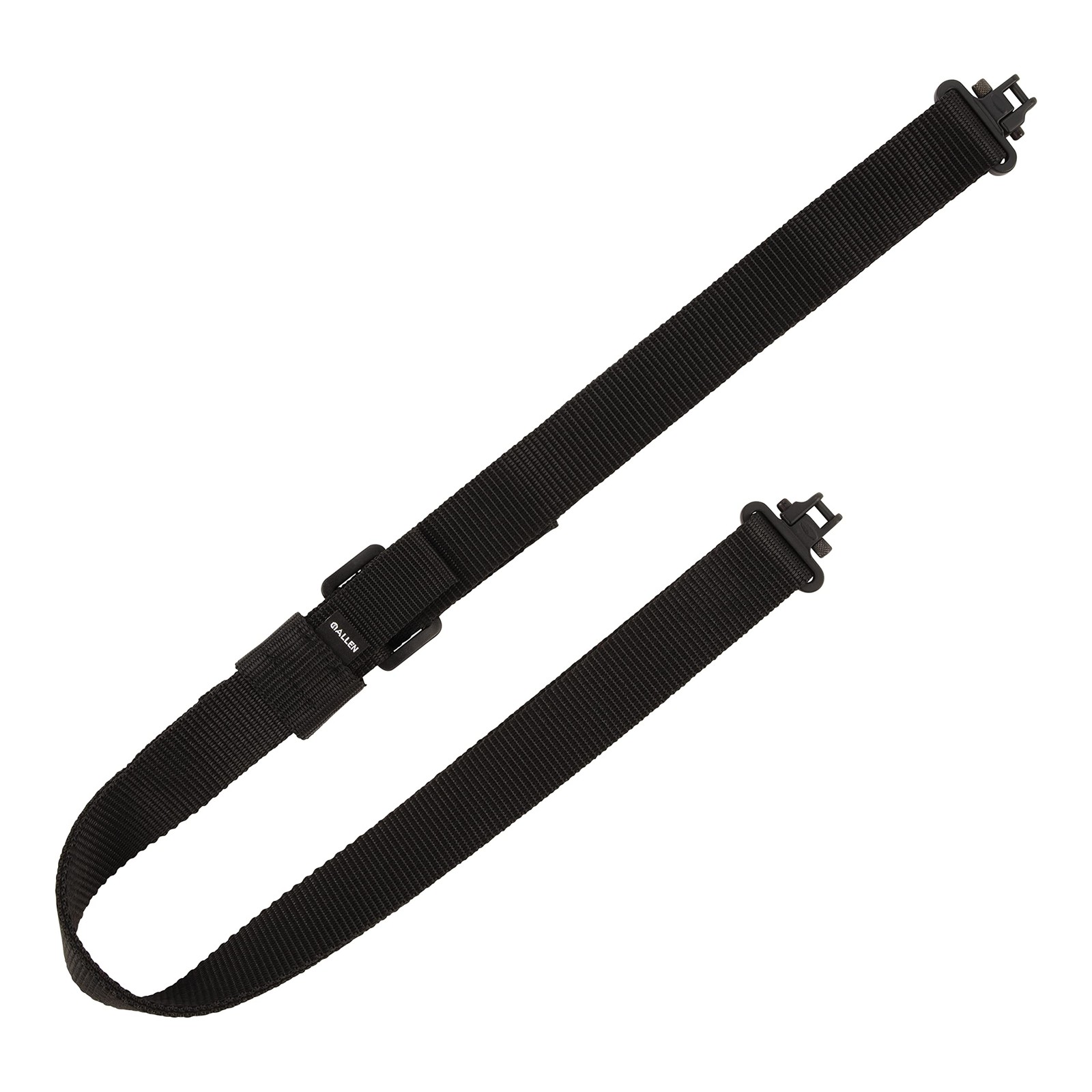 Black 1.25 Inch Web Rifle Sling Adjustable with Swivels for Secure Carry
