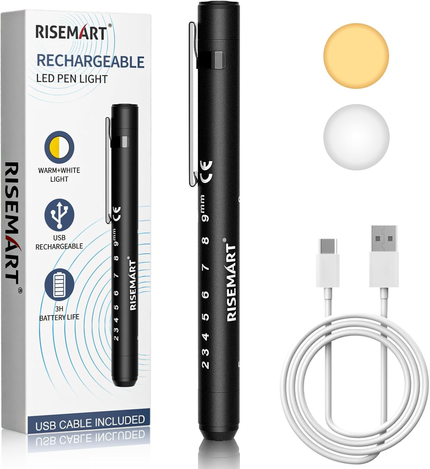 Rechargeable Pen Light for Nurse, Rechargeable LED Portable Medical Penlight for