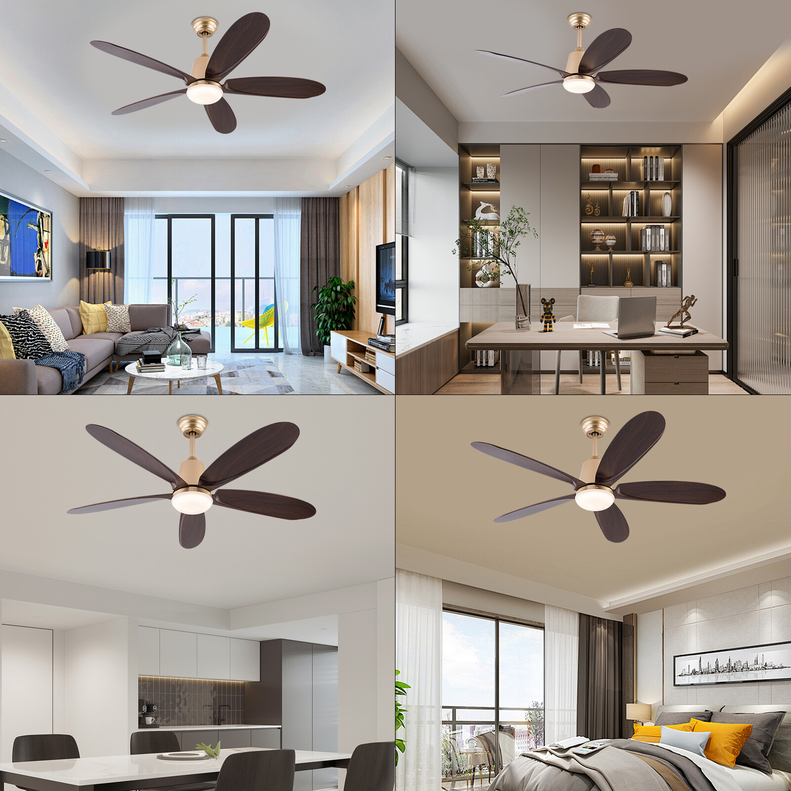 52" Fan Chandelier Ceiling Fan with Lights & Remote Control Ceiling Fan Light��