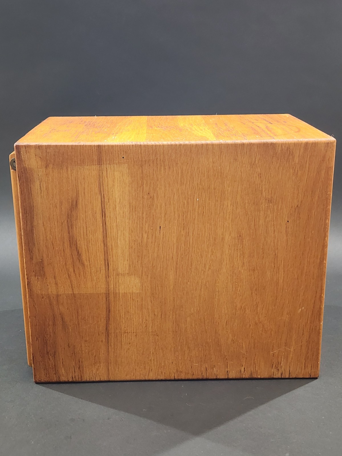 Vintage Eberbach Wood Microscope Slide Cabinet 25 tray #1