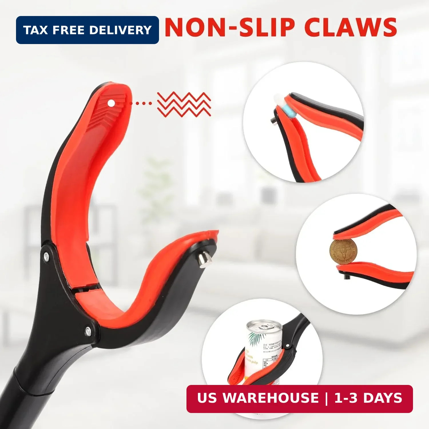 2-Pack Grabber Reacher Tool, 36" Foldable Trash Picker Upper | Extra Long Heavy
