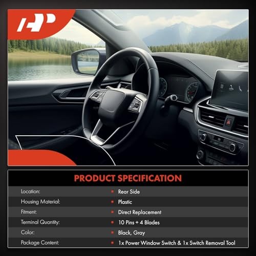 Power Window Switch Compatible with Honda Pilot 2016-2022, Ridgeline 2017