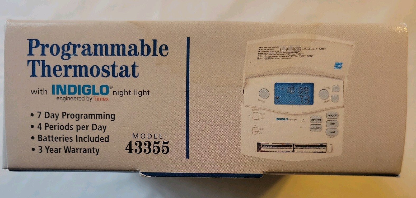 CTC 43323 Programmable Thermostat 7-Day with Indiglo Night Light