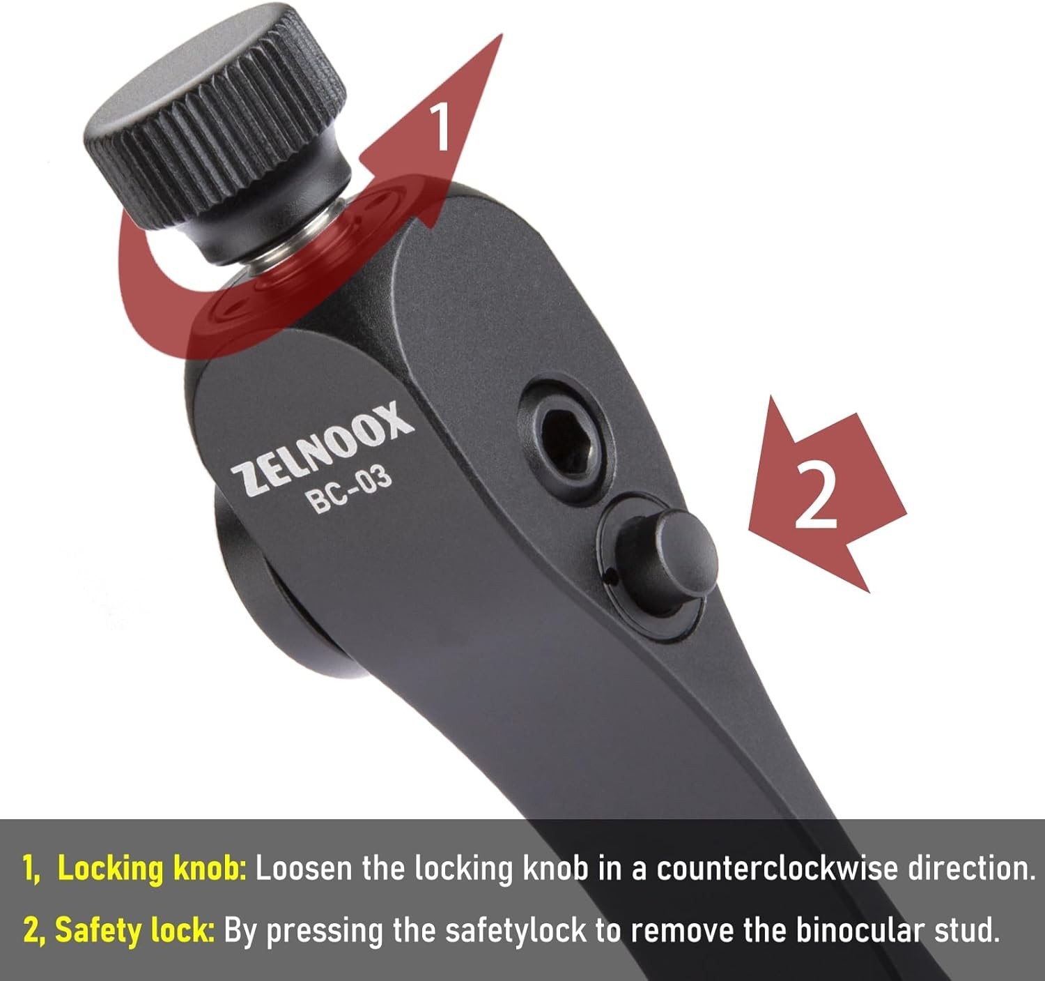 Binocular Tripod Adapter | Quick Release, 1/4"-20 Thread & Arca-Dovetail
