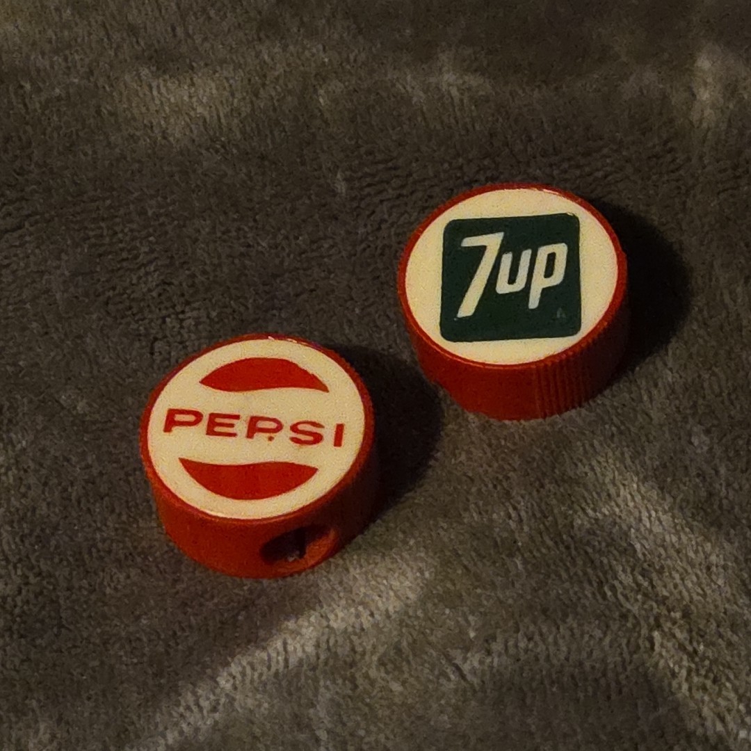 Vtg Style Plastic Soda Cap Pencil Sharpeners