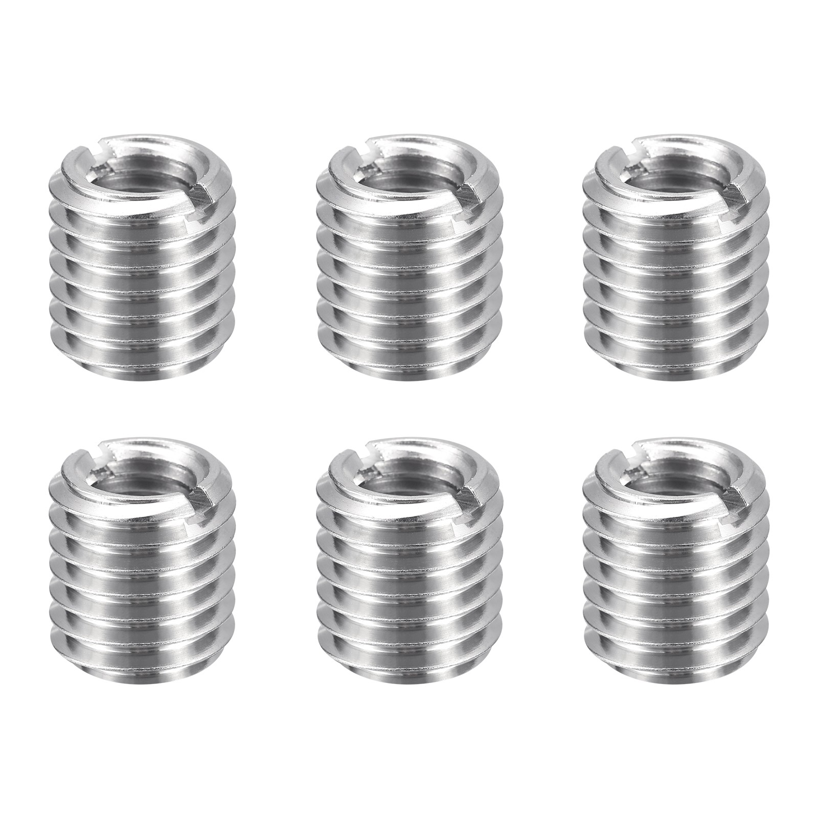 6pcs M12x1.75 Male to M8x1.25 Female Thread Repair Insert Reducing Nut 12mm Long