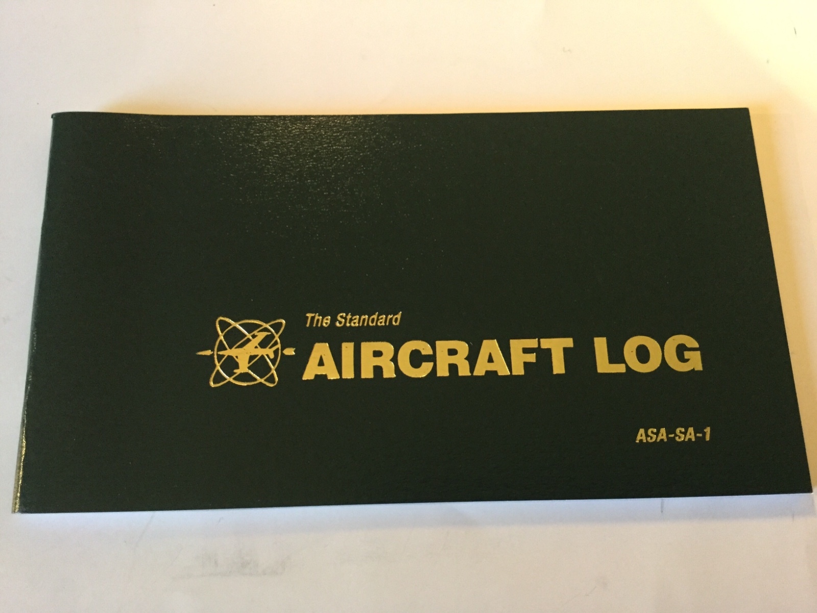 ASA-SA-1 Aircraft Log. Soft cover-green. PILOT,Aviation,Airplane,helicopter.