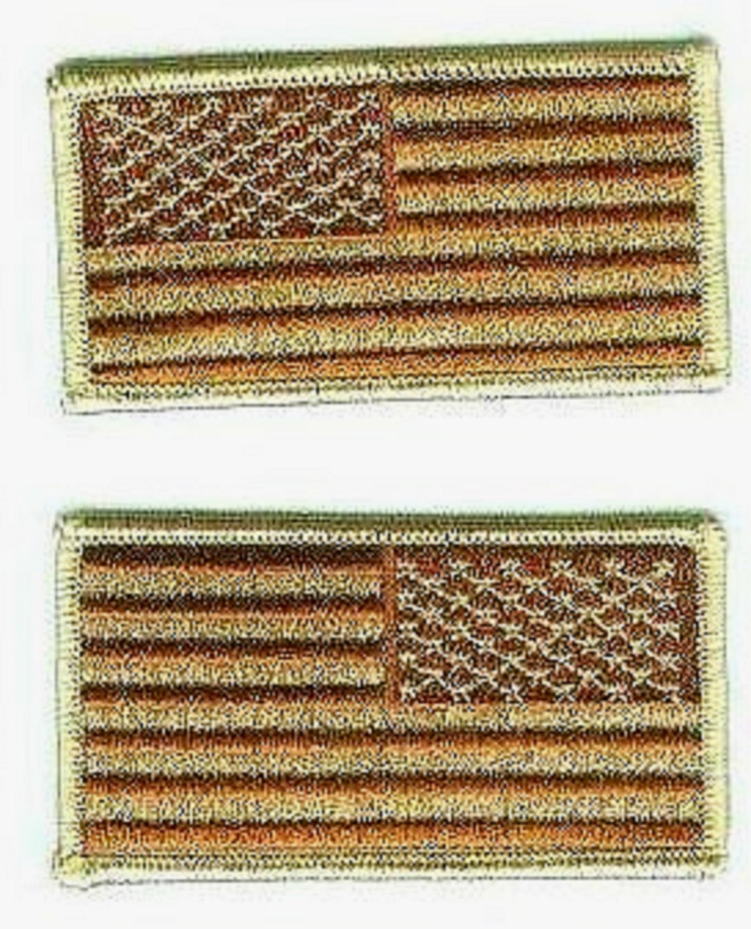 AFG-PAK NATO ISAF INFIDEL DESERT DD OIF OEF US FLAG R/L νeΙ©®⚙ 2-PATCH SET