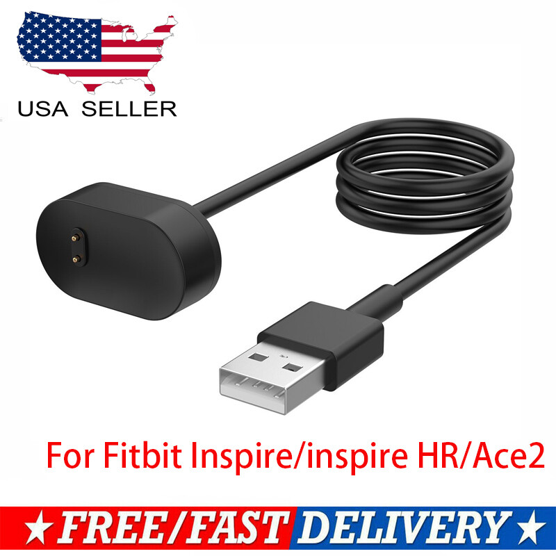 2Pack USB Charging Cable Charger Cradle Base For Fitbit Inspire /Inspire HR