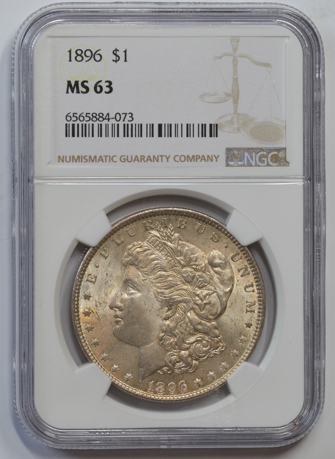 1896 Morgan Silver Dollar, NGC MS63, Brilliant Uncirculated, Nice Strike, C8286