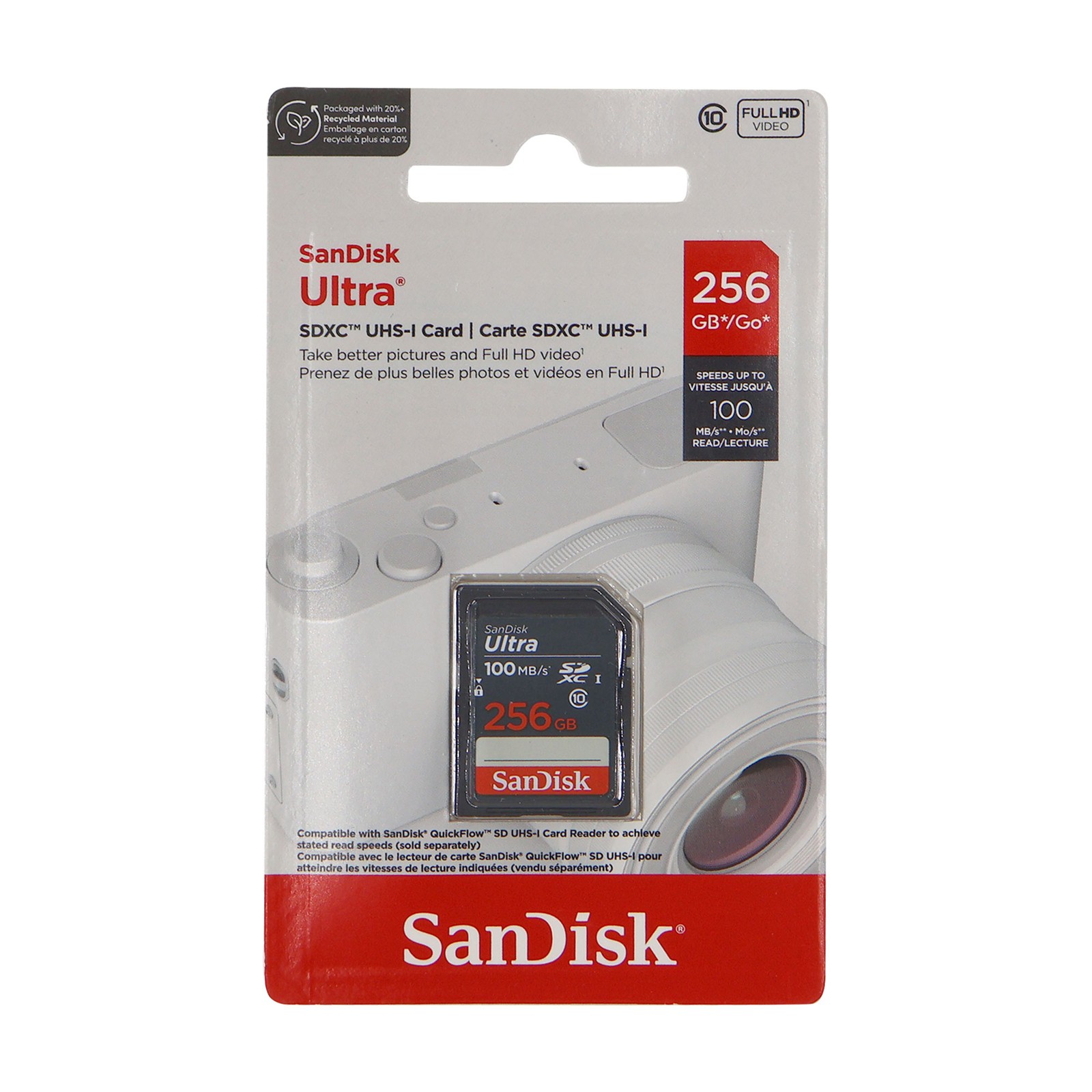 SanDisk Ultra 256GB UHS-I 100MB/s Class 10 SDXC Memory Card
