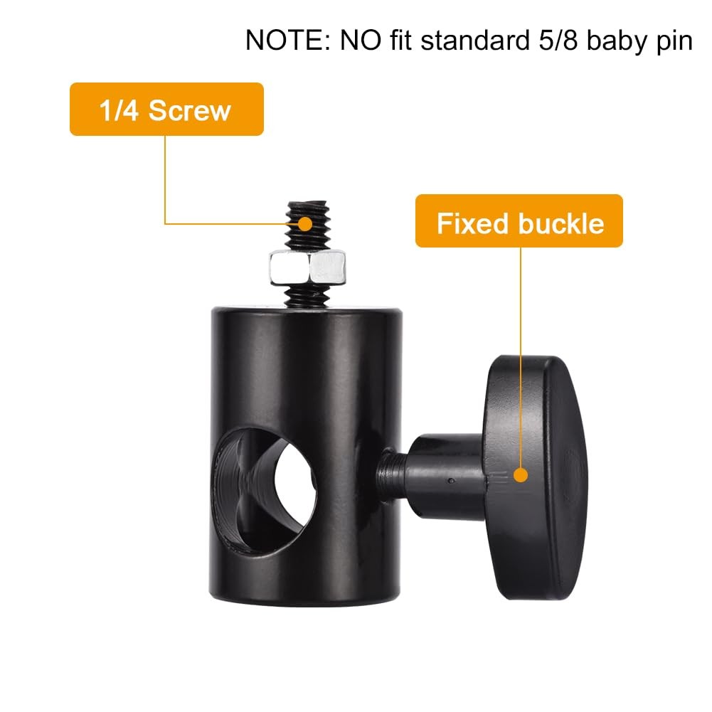 2 PCS Rapid Adapter Convert 1/4 Inch Screw Thread Photography Light Stand