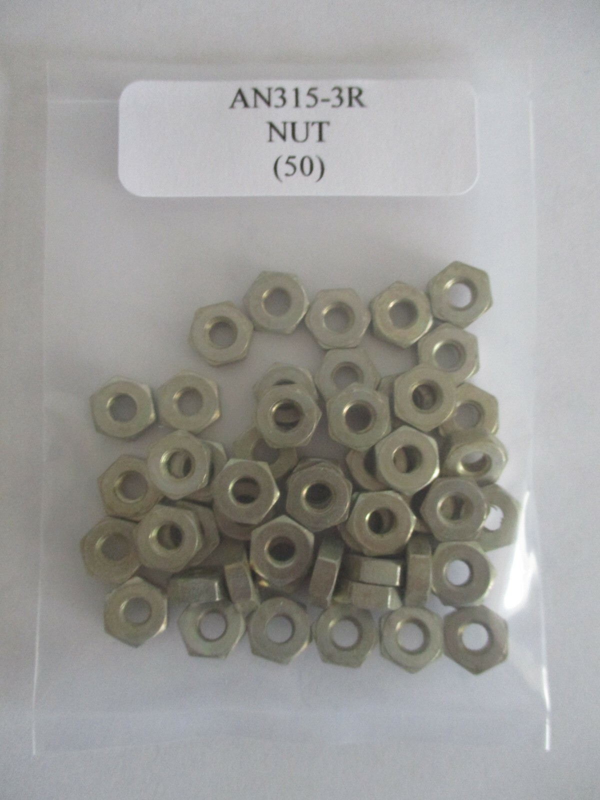 AN315-3R Hex Nut 10-32 Steel Plated - Lot of 50
