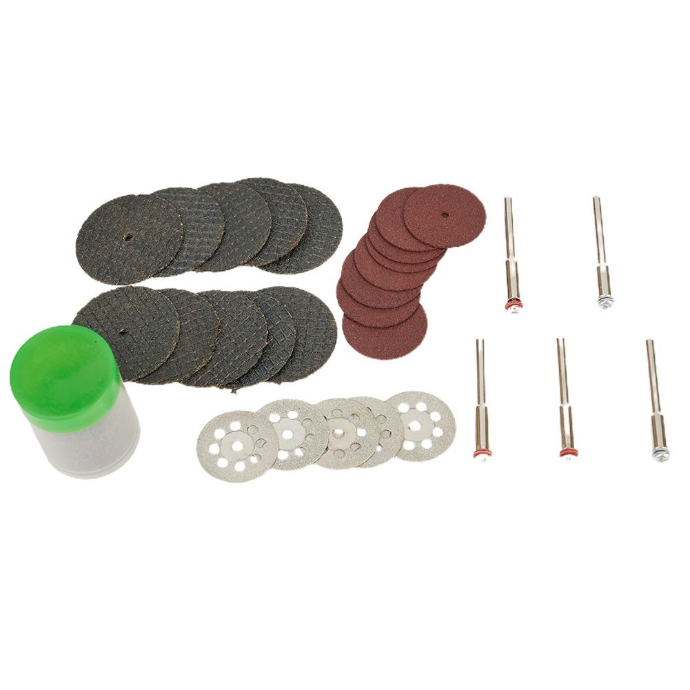 60X Cutting Disc Sanding Wheel Saw Cutter Mandrel Set Rotary Tool Accessories