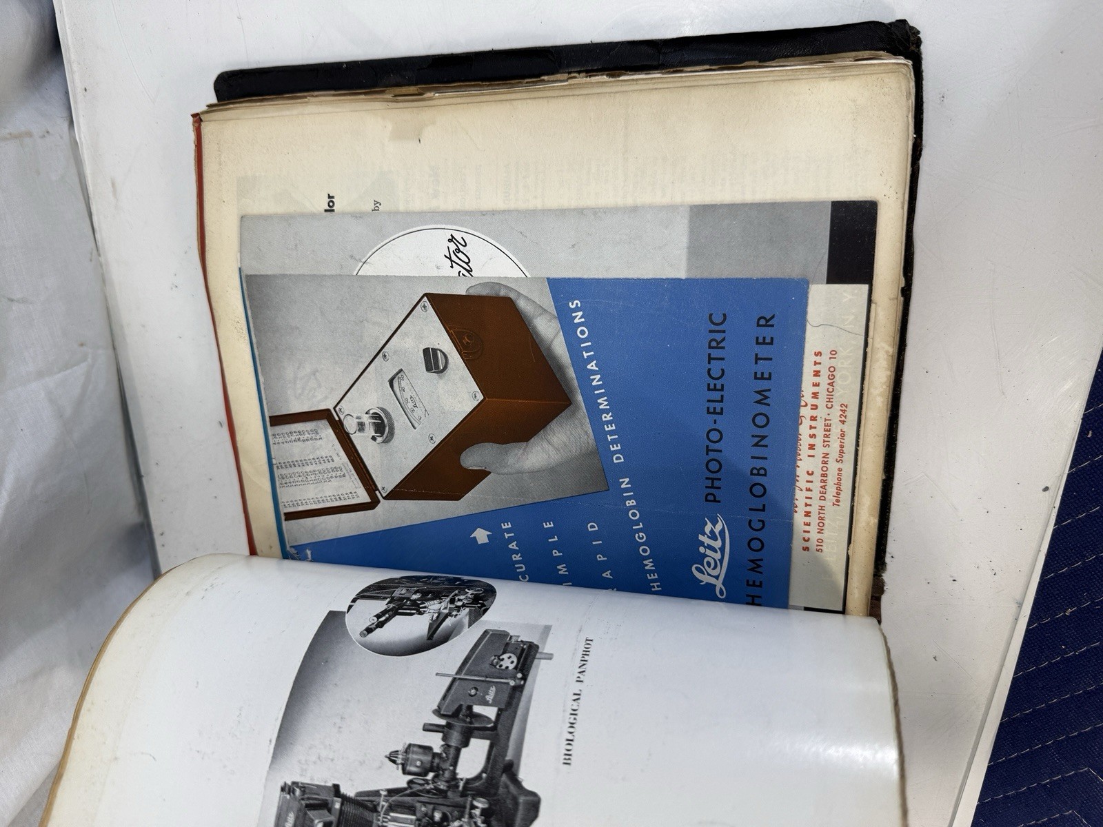 Vintage 1950s Leitz Microscope Binder Catalog Price Lists Ephemera Ernst Leitz