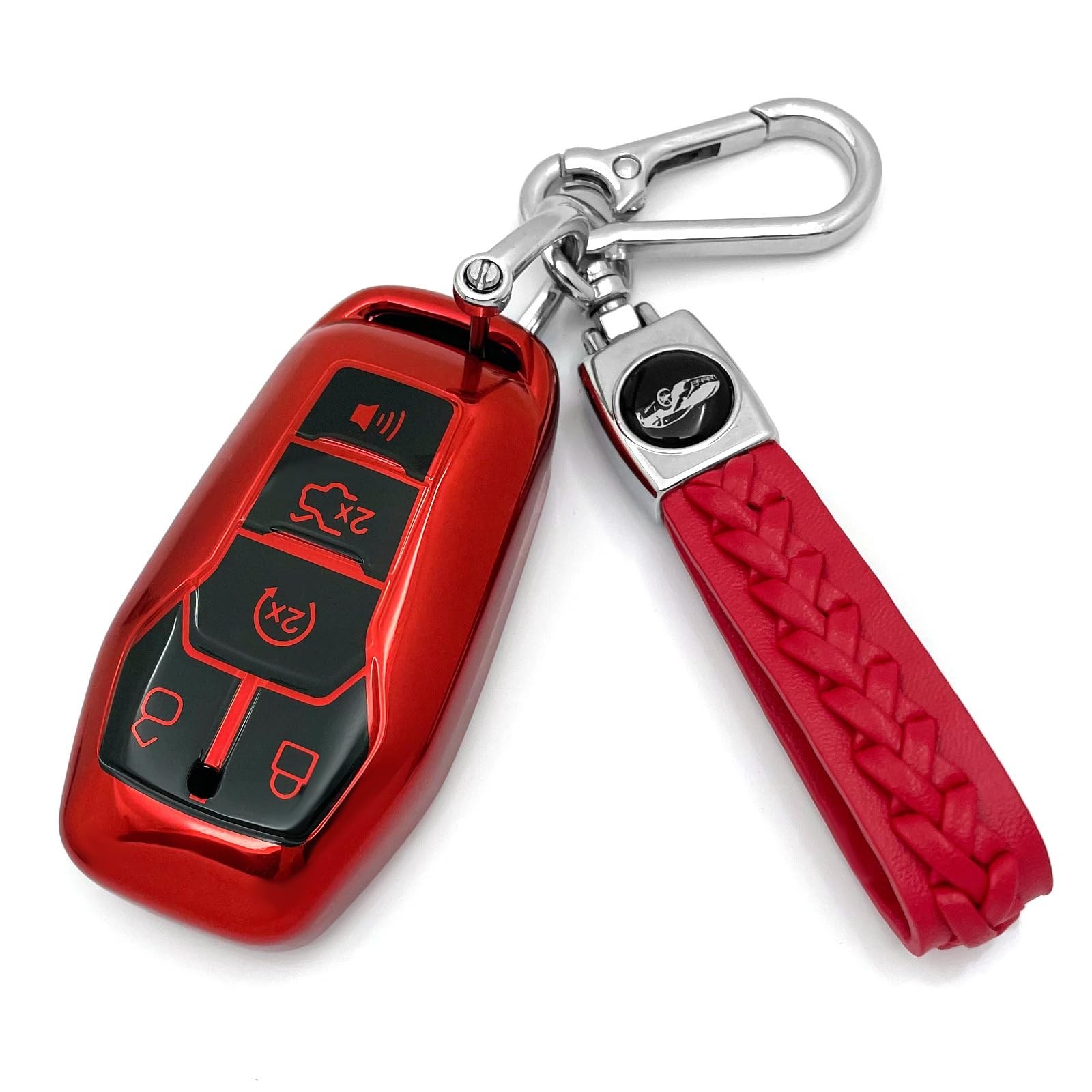Creativity for Ford key fob Cover and key chain (Red Combination) | Advanced ...