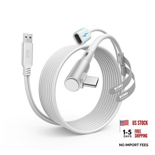 Link Cable with Charging 16FT Compatible with Meta Quest 3S/3/2/Pro/Pico White
