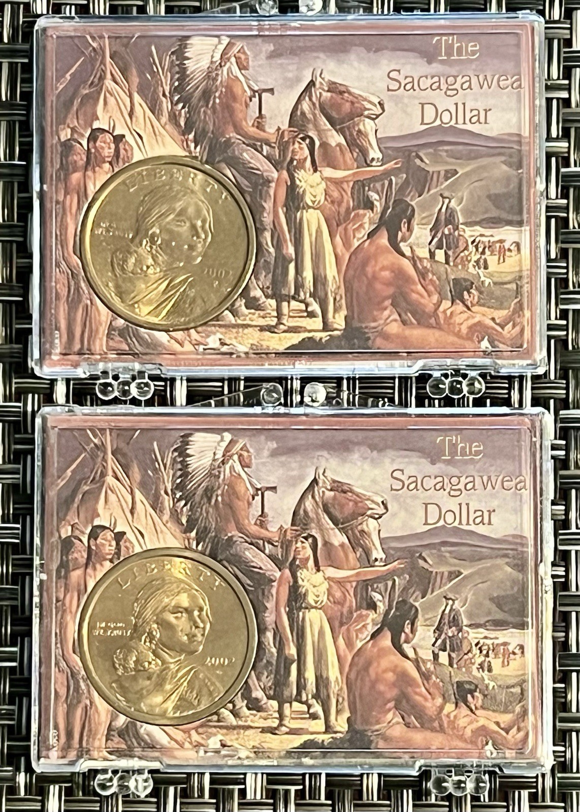 2002 Sacagawea P&D Dollars 2 Coins in Collectors Holders!