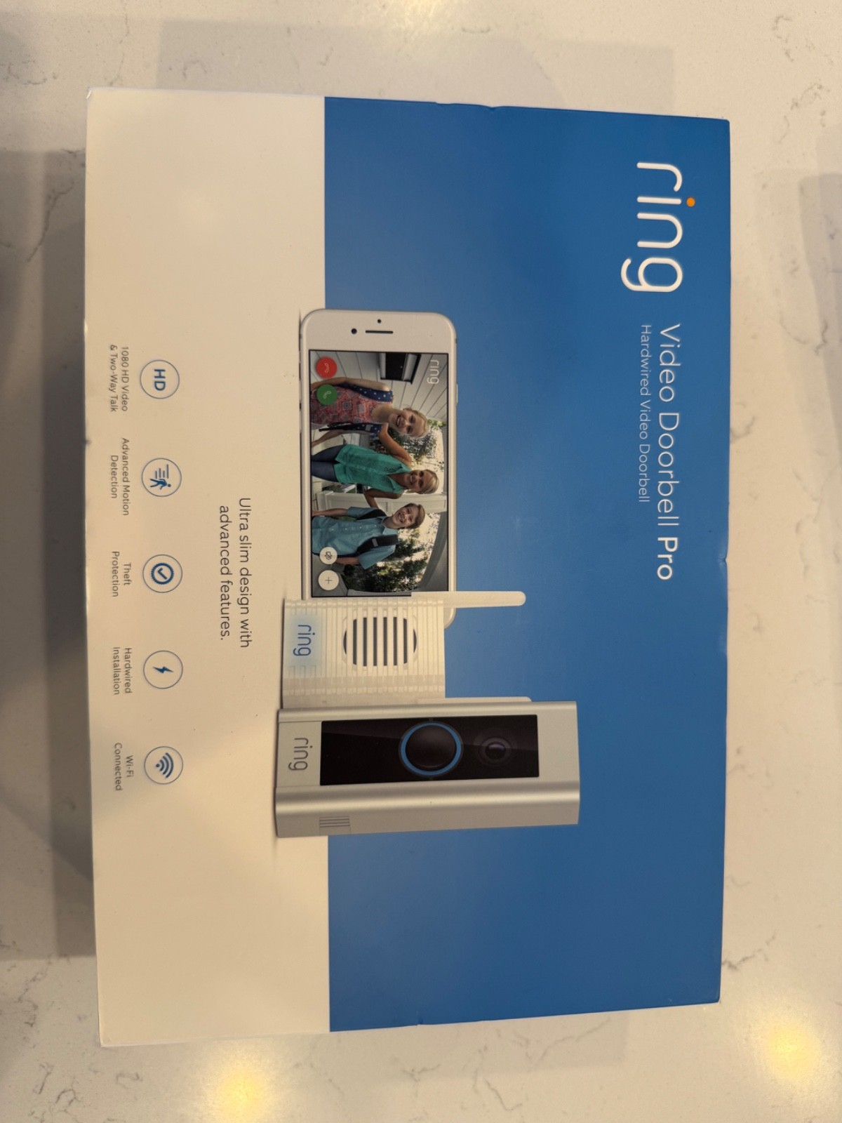 Ring Video Doorbell Pro Hardwired Wi-Fi Video Doorbell 2540AH640L-A05FX Tested